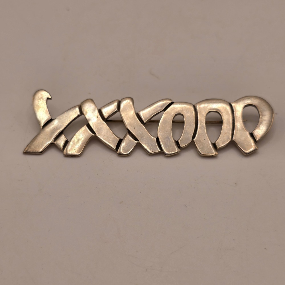 Taxco Mexico 925 Sterling Silver Modernist Geometric Brooch‎ Pin TP-04 Vintage